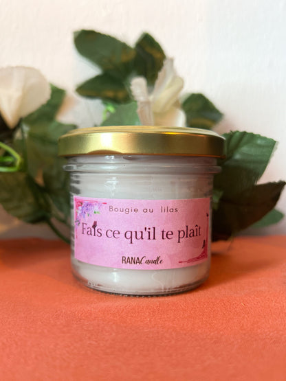 Bougie parfumée au lilas 20h de diffusion