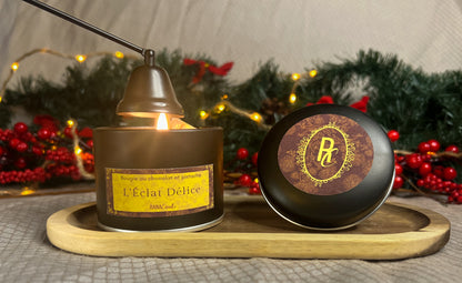 L’Éclat Délice 🍫| Bougie parfumée au chocolat et à la pistache | 30h de diffusion | Cire végétale | Parfum ultra gourmand