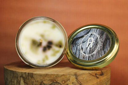 Noble lueur, bougies parfumées au cuir noir- 20h de diffusion