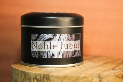 Noble Lueur, bougies au cuir noir -30Heures Parfumées