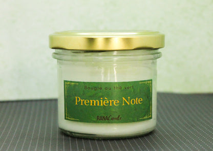 Première Noté bougie parfumée au thé vert - 20h de diffusion
