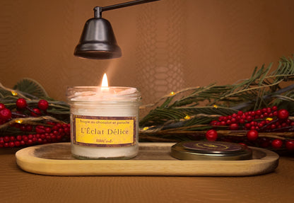 L’Éclat Délice 🍫| Bougie parfumée au chocolat et à la pistache | 20h de diffusion | Cire végétale | Parfum ultra gourmand