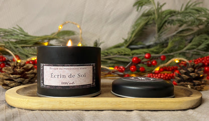 Écrin de Soi ❄️| Bougie parfumée au Mocaccino blanc | 30h de diffusion | Cire végétale | Parfum onctueux