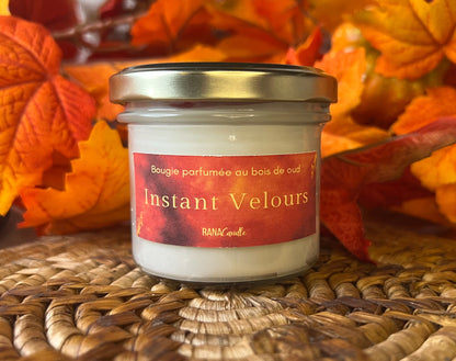 Instant Velours - Bougies parfumées au bois de oud, 20h de diffusion