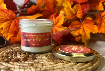 Instant Velours - Bougies parfumées au bois de oud, 20h de diffusion