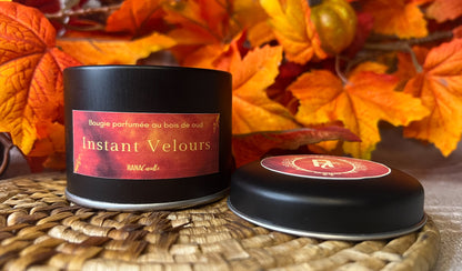 Instant Velours - Bougies parfumées au bois de oud, 30h de diffusion